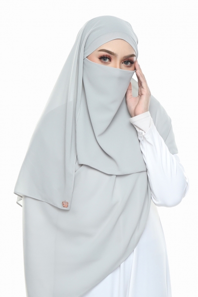 SHAWL HABIBI NIQAB SET - GREY SHAWL HABIBI NIQAB SET - GREY